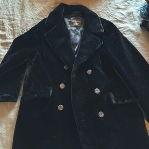 Women’s vintage faux fur black jacket